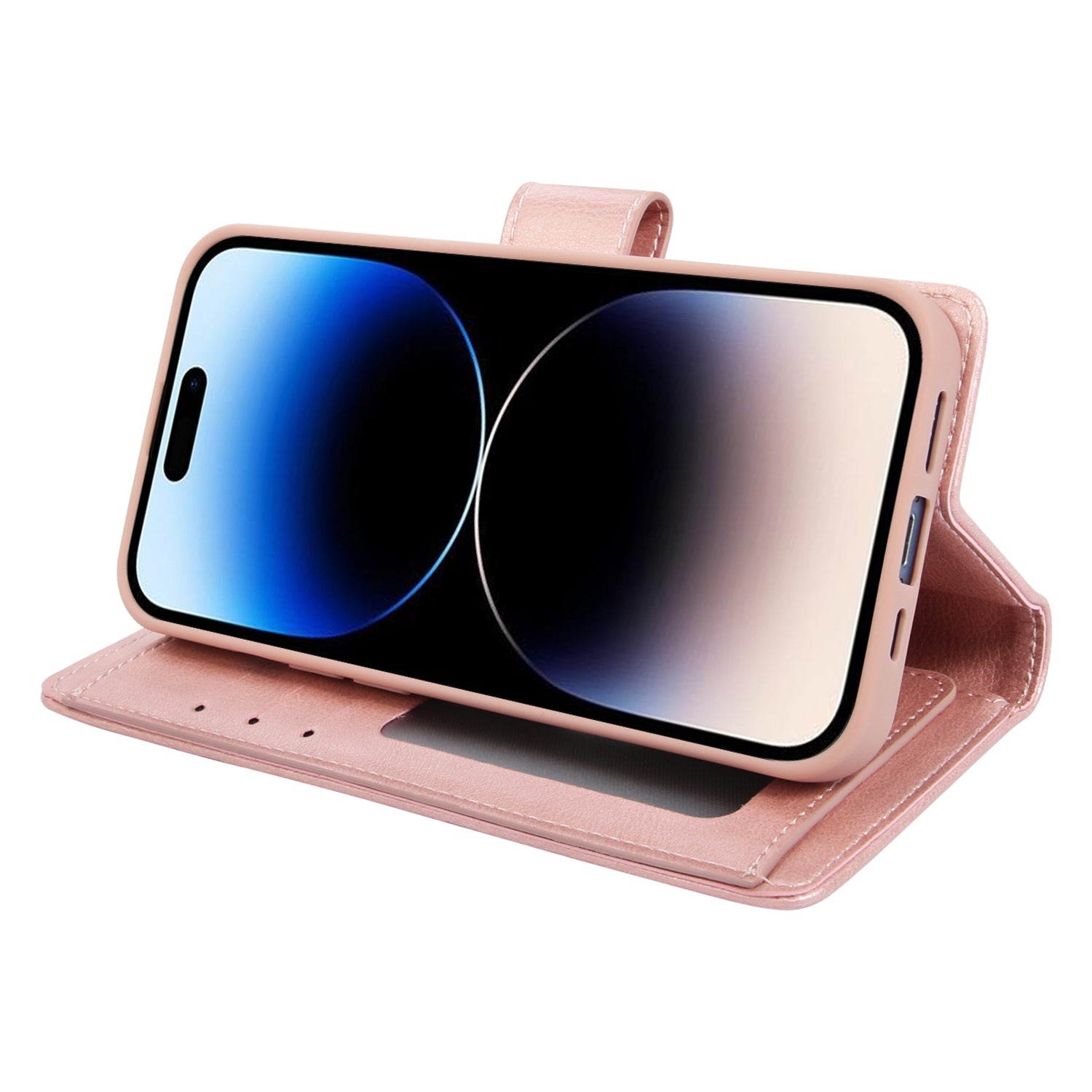 HANMAN Mila Series For iPhone 14 Pro PU Leather Foldable Stand Cover Phone Wallet Case HANMAN Mila Series For iPhone 14 Pro PU Leather Foldable Stand Cover Phone Wallet Case